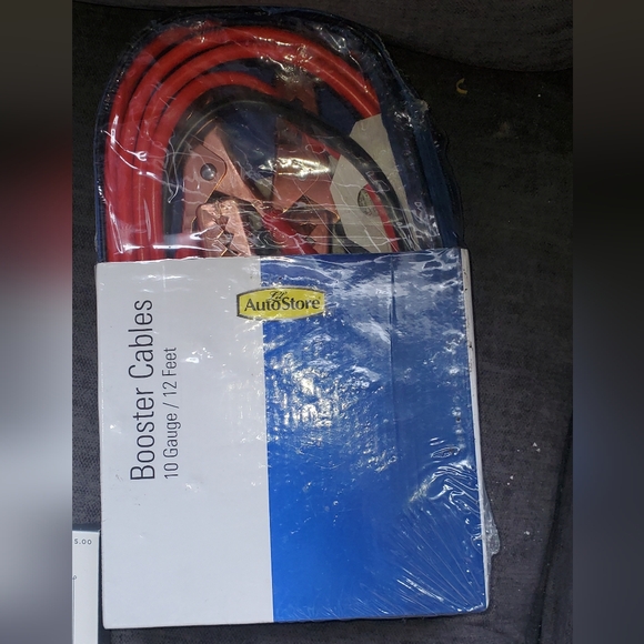 New Lil Auto Stire Booster Cables 10 Gauge/ 12 feet - Picture 2 of 3